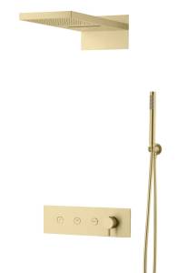 Душевая система Boheme Fusion 130-MG трехпозиционная, золото матовое
