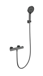Смеситель для душа Wonzon & Woghand WW-B2012-A-BGG с термостатом, темный графит