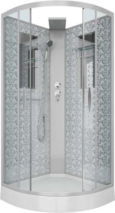 Душевая кабина Niagara Lux NG-7715WBK серебро, без крыши
