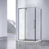 Душевой уголок Vincea Slim-N VSR-4SNP1010CLGM профиль вороненая сталь, стекло прозрачное, 100x100x195