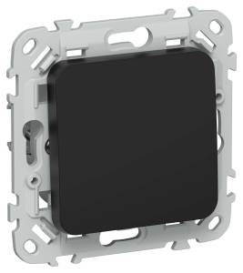 Выключатель 1-клавишный проходной IEK Flite FI-V18-0-10-1-K02 черный