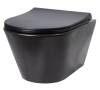 Унитаз подвесной Creto Logan L3 1003-002-L3BlMat безободковый, без сиденья, черный матовый фото 5