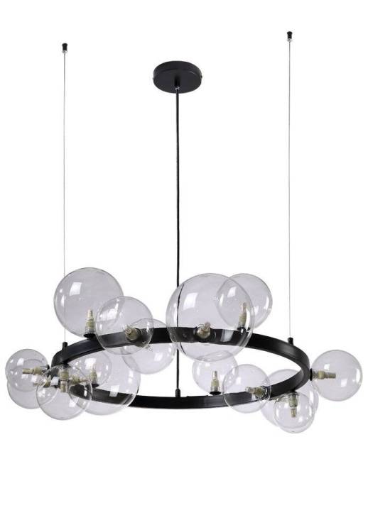 Люстра Crystal Lux Agata Sp15 V2 Black/Transparente