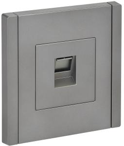 Розетка компьютерная RJ45 IEK Forte&Piano FP-K10-2-K46 сталь