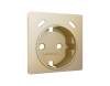 Лицевая панель для электрической розетки с заземлением со шторками 2USB C+C Ambrella Volt Alfa AP6105 шампань