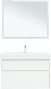 Мебель для ванной Aquanet Nova Lite 100 белая глянцевая, 2 ящика