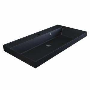 Раковина Uperwood Classic Quartz 291030011 черная матовая, уголь, 90x45