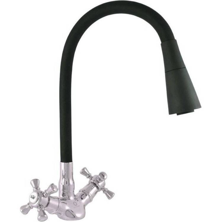 Смеситель для кухни Rav Slezak Morava Retro MK320.5/13 черный, хром