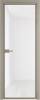 Межкомнатная дверь Profil Doors 1 AX цвет профиля Никель матовый, стекло безопасное 6 мм белый триплекс 800x2000