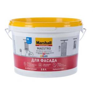 Краска фасадная акриловая Marshall Maestro глубокоматовая база ВС 2.5 л