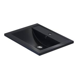 Раковина Uperwood Foster Quartz 291030053 черная матовая, уголь, 60x45.5