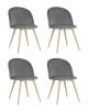Набор из 4 стульев Stool Group Лион DC-69030 HLR-21 X4 серый