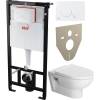 Комплект Унитаз подвесной Duravit DuraStyle 45620900A1 безободковый + Инсталляция AlcaPlast Sadromodul AM101/1120-001 + Кнопка THIN M670