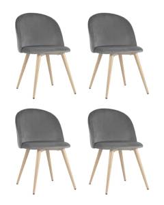 Набор из 4 стульев Stool Group Лион DC-69030 HLR-21 X4 серый