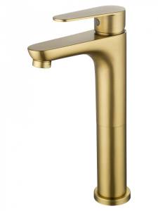 Смеситель для раковины Wonzon & Woghand WW-A40232-BG высокий, брашированное золото