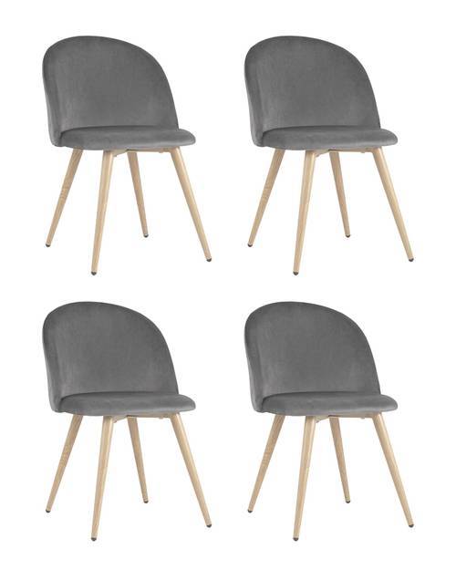 Набор из 4 стульев Stool Group Лион DC-69030 HLR-21 X4 серый