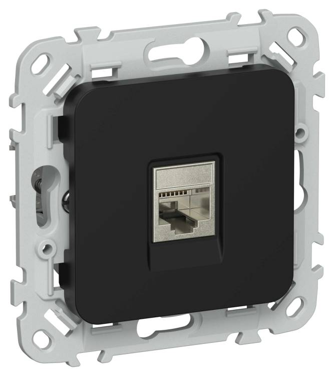 Розетка компьютерная RJ45 IEK Flite FI-K11-2-K02 черный