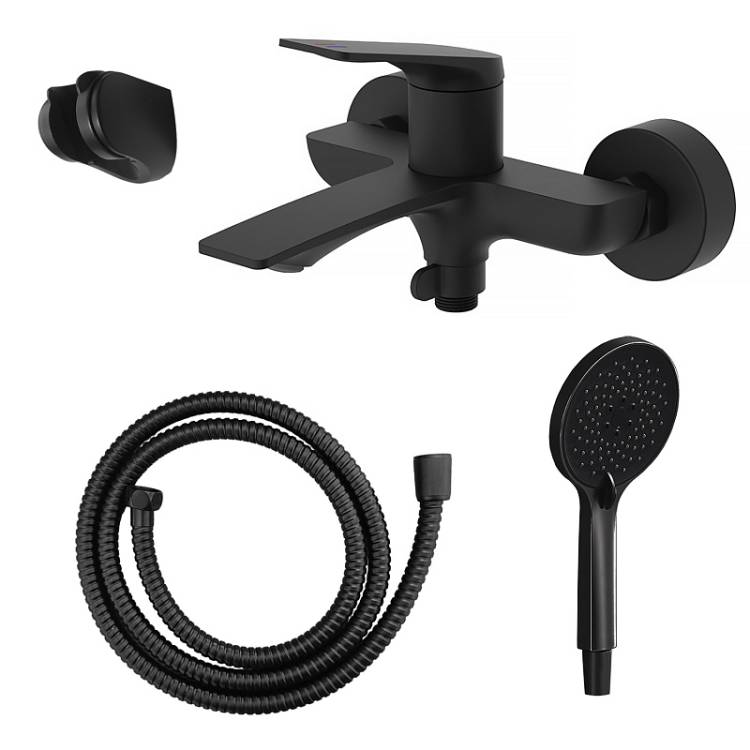 Смеситель для ванны Azario Lursy AZ-K3049B черный матовый
