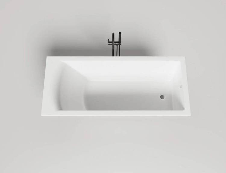 Ванна из искусственного камня Salini Cascata 104113G белая глянцевая, 170.6x75.1