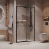 Душевая дверь Niagara Nova NG-85-11AB профиль черный матовый, стекло прозрачное, 110x195 фото 2