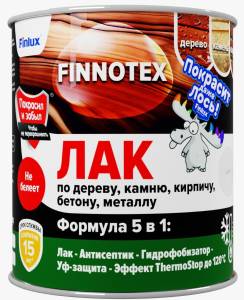 Лак по дереву, камню, кирпичу, бетону, металлу Finlux F-973 Finnotex полуглянцевый зеленый 5 кг