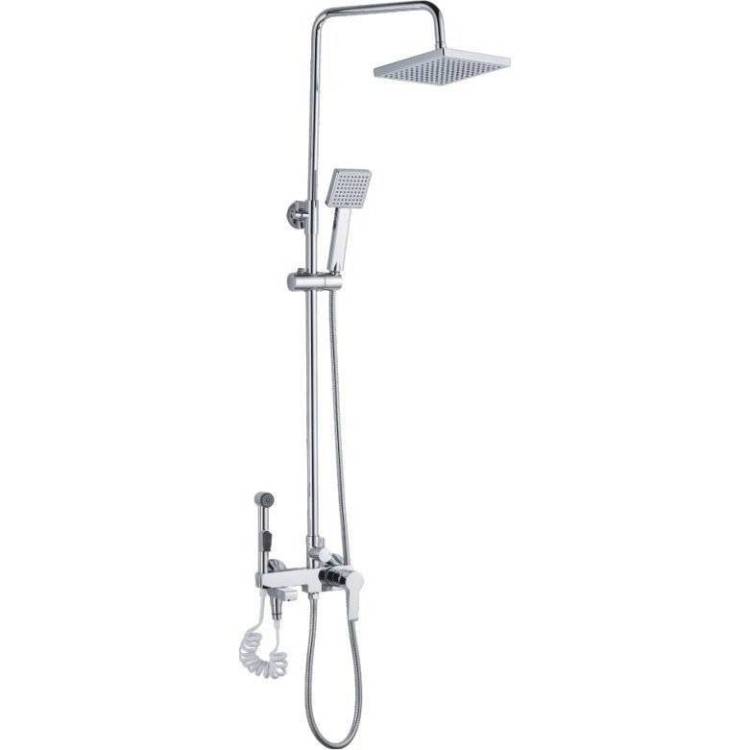 Душевая стойка Haiba HB2416 хром, с гигиеническим душем