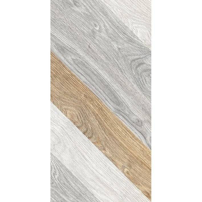 Керамогранит Керамин Ноттингем 7Д Тип 1 Серый Шеврон 30x60