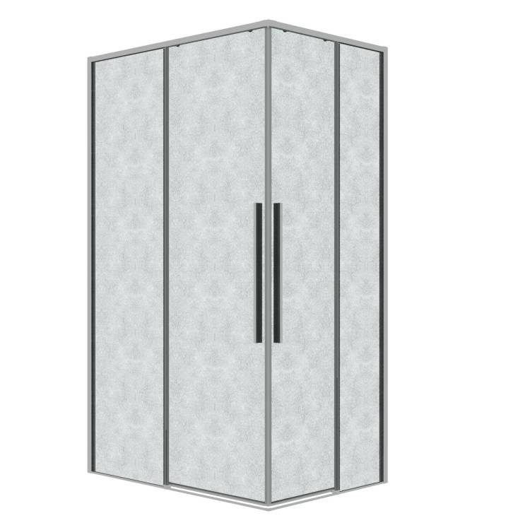 Душевой уголок Grossman Galaxy 300.K33.01.70R10L.10.02 профиль хром, стекло шиншилла, 70x100x195
