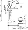 Смеситель для раковины Webert Ottocento OT700102065 бронза фото 2