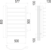 Полотенцесушитель Terminus Виктория П8 50x80 бп500, водяной фото 3