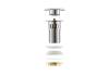 Донный клапан Aquatek AQ6004CR Push-open с переливом, крышка квадратная, хром фото 5