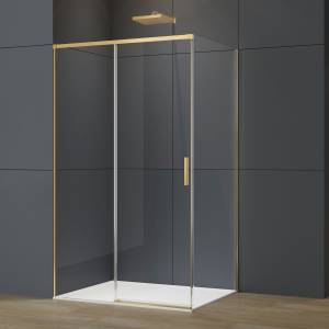 Душевой уголок Vincea Soft 2 (Софт 2) VSR-3SO29011CLG профиль брашированное золото, стекло прозрачное, 110x90x200