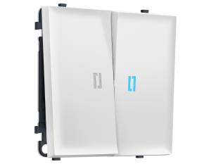 Комплект механизма 2-клавишного выключателя Ambrella Volt Sigma MS124060 белый матовый