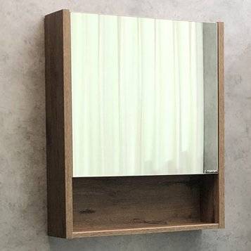 Зеркало-шкаф Comforty Марио 60 дуб темный