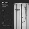 Душевая кабина Am.Pm X-Joy W94C-401-090BT 90x90, 1/4 круга, профиль матовый черный, стекло прозрачное фото 6