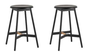 Набор из 2 полубарных стульев Stool Group Knobb 9117H65 black X2 черный