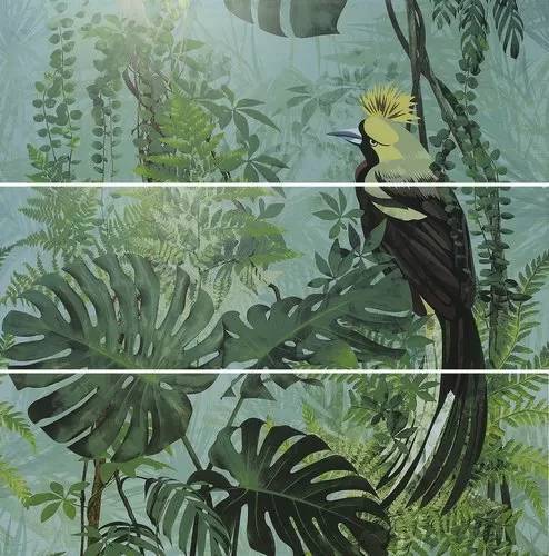 Панно Ape Ceramica Silk A036268 Decor Set (3) DEF Virnia Turquoise 40x120