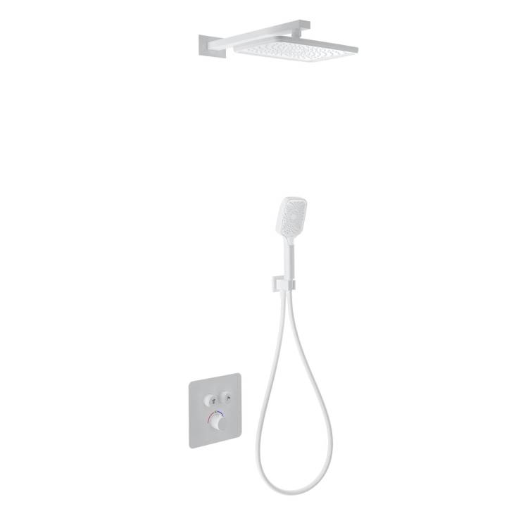 Душевой комплект Wonzon & Woghand WW-B4003-MW белый, с термостатом