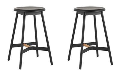 Набор из 2 полубарных стульев Stool Group Knobb 9117H65 black X2 черный