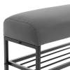 Банкетка Tetchair Charli lux 25180 sharp графит, экокожа, со стеллажом для обуви фото 3