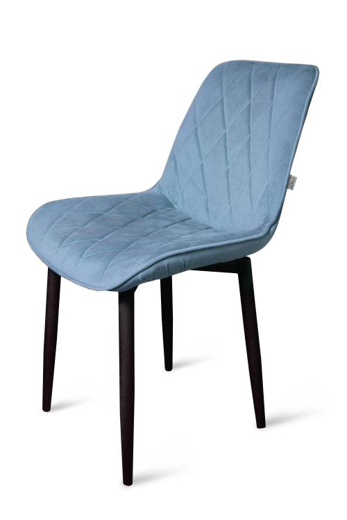 Стул Арника Оскар 00-00273267 черный матовый Томми 21 серо-голубой