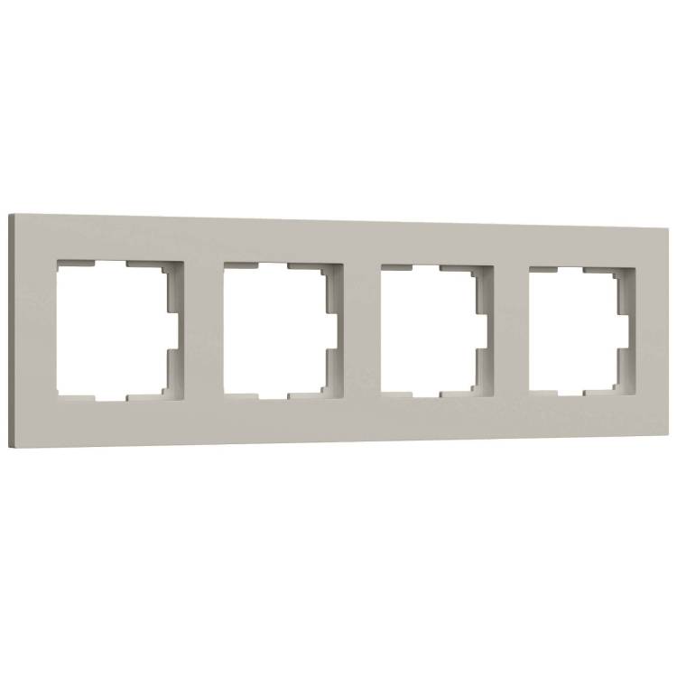 Рамка 4-постовая Werkel Slab W0042917 дымчатый софт