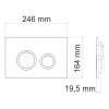 Система инсталляции для унитазов Wasserkraft Glan 66TLT.010.ME.BL.WH01 клавиша белый фото 4