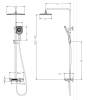 Душевая стойка ESKO ST30105 со смесителем, хром фото 6