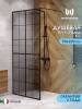 Душевая перегородка Watersense Eva W00205 профиль черный матовый, стекло тонированное, 90x200