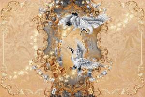 3D Фотообои Artegrafico «Танцующие журавли» ED-016 канвас