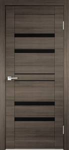 Дверное полотно экошпон VellDoris LINEA 6 VD013897 Лакобель черное 800x2000