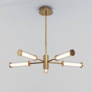 Потолочный светодиодный светильник Eurosvet Stark 50386/5 LED латунь