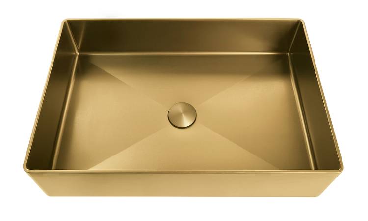 Раковина AltroBagno Солидо (Solido) 001021 OrSp матовое золото, 60.4x40.6