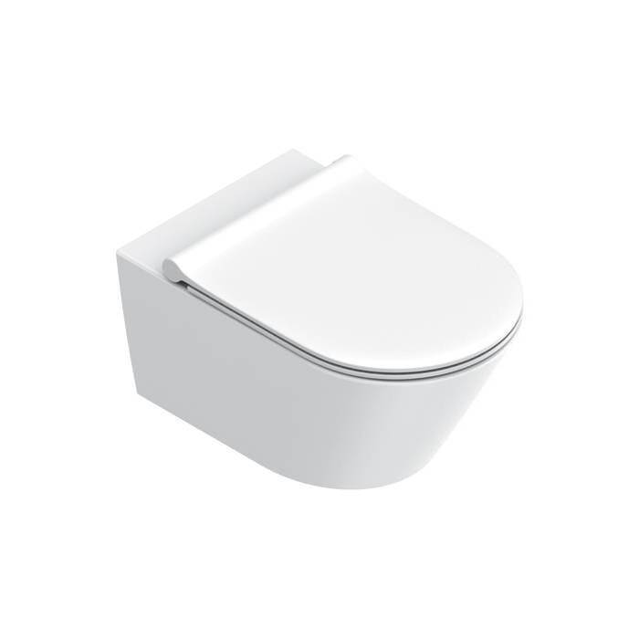 Унитаз подвесной Catalano Zero 0551200001 + 0111550021 + 9056060000 безободковый, с крышкой-сиденьем микролифт, белый матовый